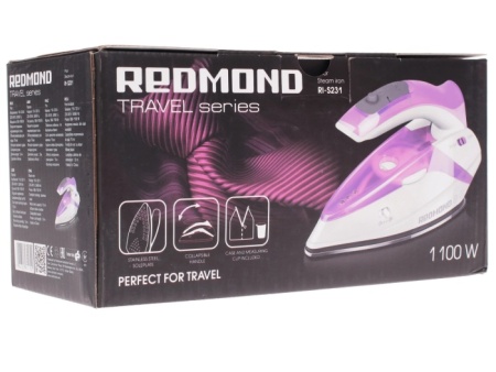 5. Утюг REDMOND RI-S231 1100Вт-пар дорожн. нерж, подошва