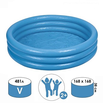 Бассейн INTEX 168*41см 481л Кристалл от 3 лет 58446 NP