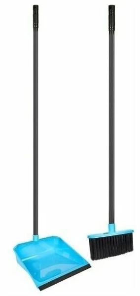Набор для пола SVIP Disco щетка с совком аквамарин