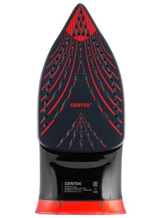 3. Утюг Centek CT-2346 (красный) 3000Вт, МОЩНЫЙ ПАРОВОЙ УДАР, керамическая подошва, самоочистка, 380мл