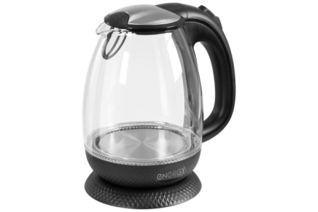 2. Чайник ENERGY E-250 1,7 л,стекло, черный