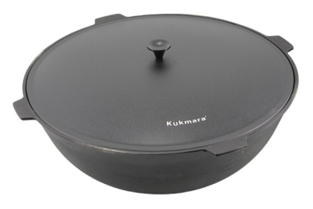 1. Казан чугунный 12л c крышкой кч121 KUKMARA