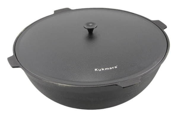 1. Казан чугунный 12л c крышкой кч121 KUKMARA