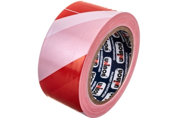 Лента сигн. 50мм-200м бело-красная UNIBOB