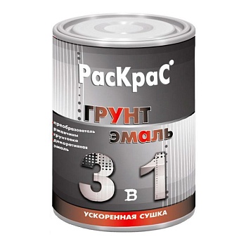 Грунт- эмаль 3в1 по ржавчине 1,9кг синий РасКрас