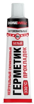 Герметик автомобильный нейтральный высокотемп. силик.белый 64г