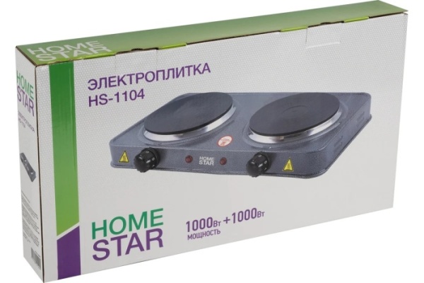 3. Эл.плитка HOMESTAR HS-1104, 2конф, чугун