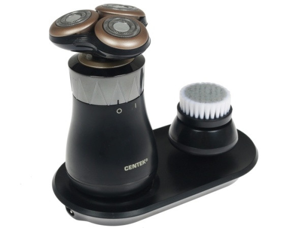 1. Бритва Centek CT-2169 3D, НАСАДКА ДЛЯ ОЧИСТКИ КОЖИ + ВЛАЖНОЕ БРИТЬЁ, подставка-адаптер,