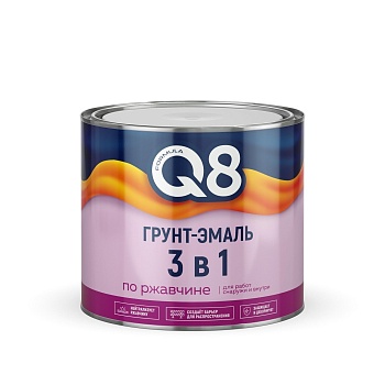 ГРУНТ- ЭМАЛЬ ПО РЖАВЧИНЕ "FORMULA Q8"  ВИШНЯ  1,8 КГ (6)