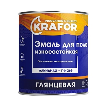 Краска эмаль ПФ-266 20кг красно-коричневая