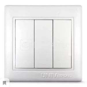 Выкл. 3кл. СП Севиль 10А IP20 бел.